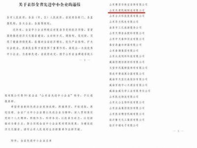 贺：千亿·体育(中国)官方网站被省政府评为全省先进中小企业！